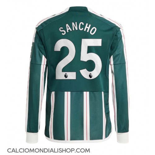 Maglie da calcio Manchester United Jadon Sancho #25 Seconda Maglia 2023-24 Manica Lunga